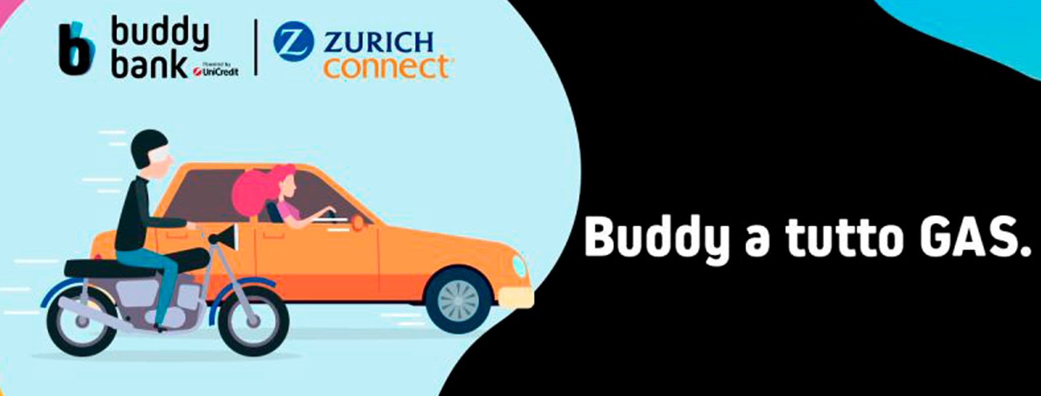 Banner buddybank: le polizze Zurich Connect si acquistano dalla app per smartphone