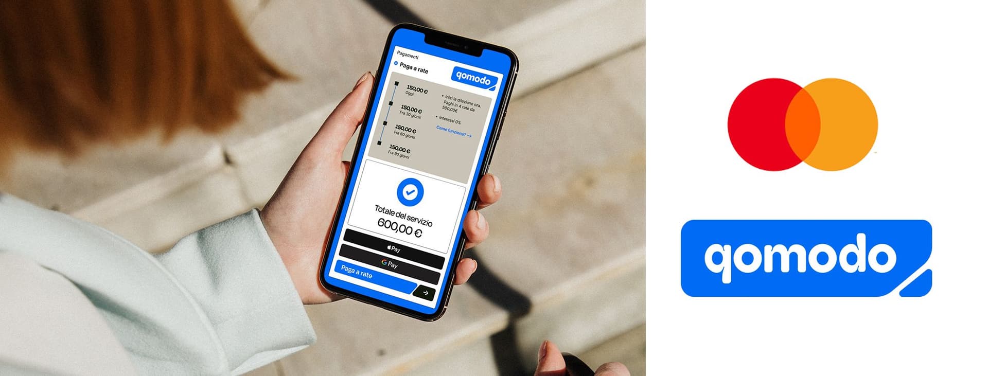 Banner Mastercard e Qomodo, uniti per offrire servizi di pagamento alle PMI
