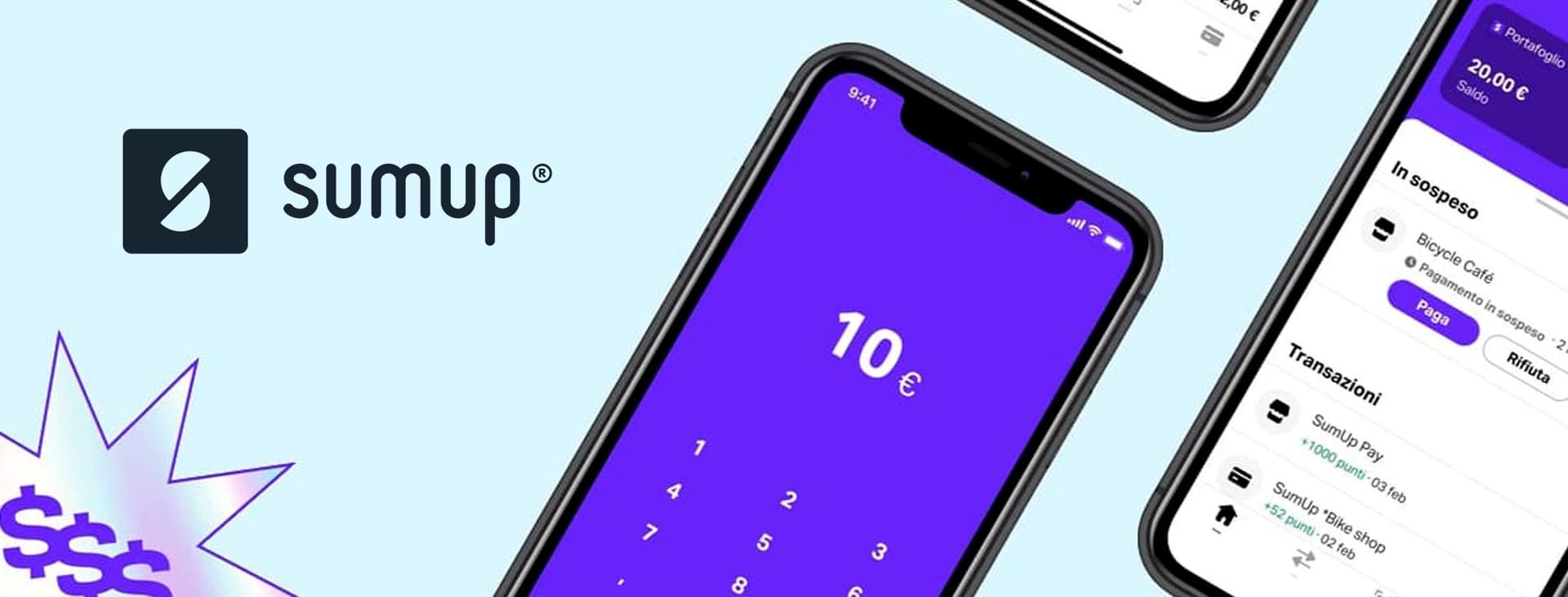 Banner SumUp lancia il digital wallet che facilita lo shopping locale