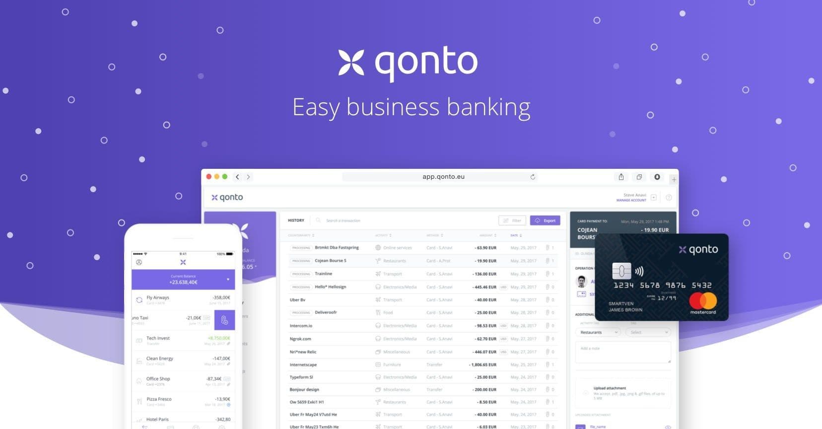 Banner Dalla Francia sbarca in Italia Qonto, la banca per Pmi e professionisti